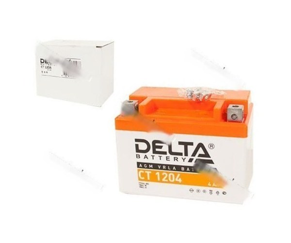 Аккумулятор DELTA MOTO CT 1204 113х70х89 обр/п с/эл YT4L-BS