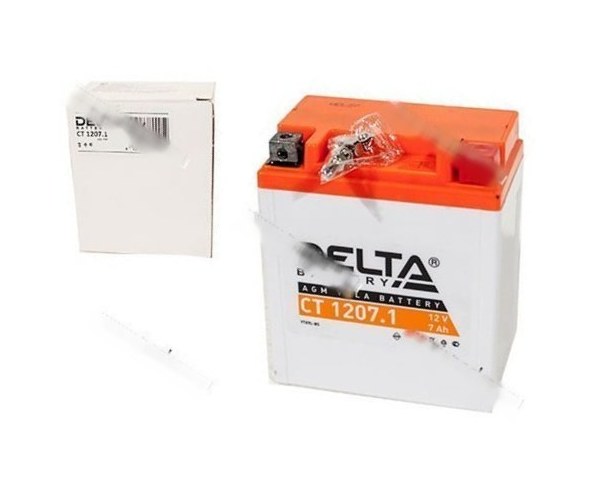Аккумулятор DELTA MOTO CT 1207,1 114x71x131 обр/п с/эл YTX7L-BS