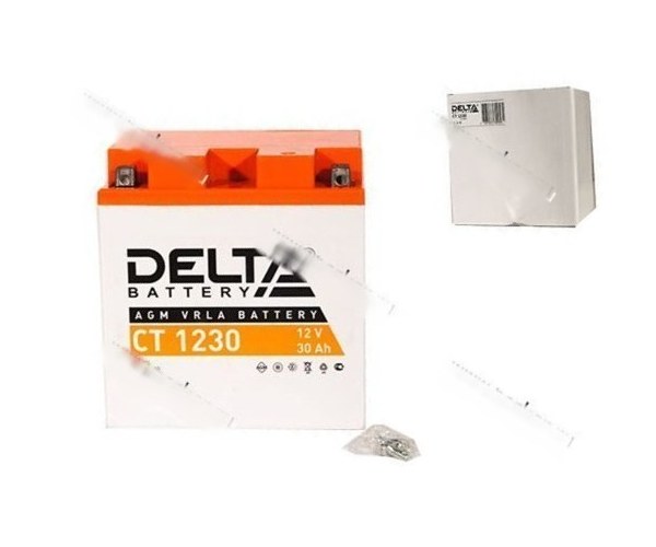 Аккумулятор DELTA MOTO CT 1230 166x126x175 обр/п с/эл YTX30L YTX30L-BS YB30L-B