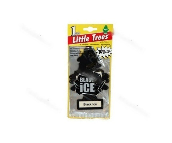 Ароматизатор LITTLE TREES Елочка черный лед большая