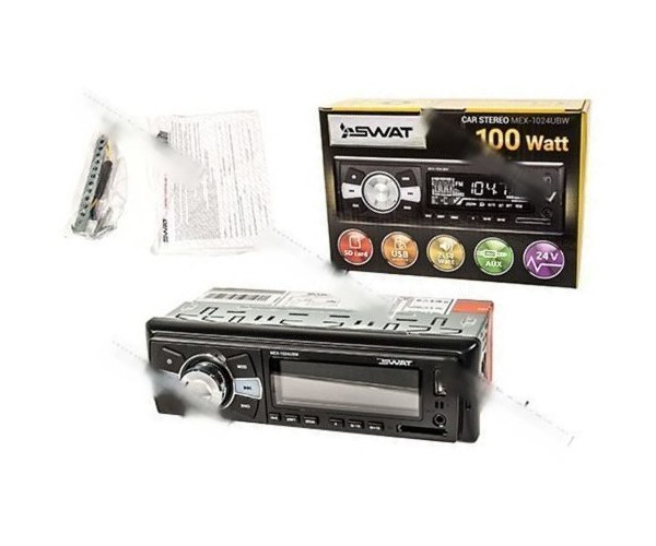 Автомагнитола 24V SWAT SD/MP3/USB 2х50Вт MEX-1024UBW белая подсветка