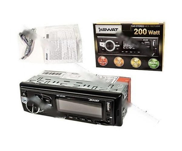 Автомагнитола SWAT SD/MP3/USB 4х50Вт MEX-1027UBW белая подсветка