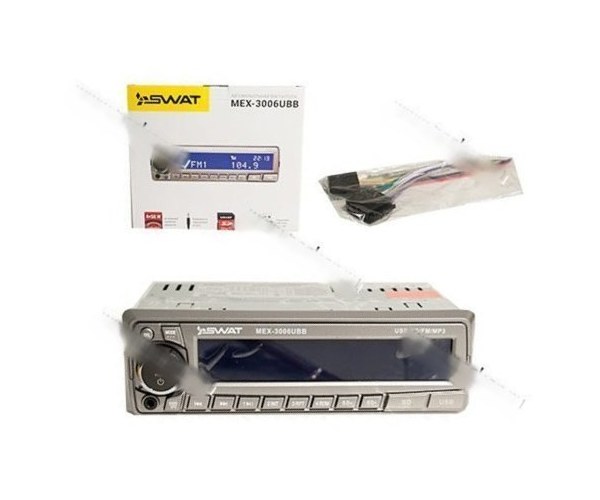 Автомагнитола SWAT SD/MP3/USB 4х50Вт MEX-3006UBB синие кнопки