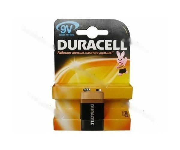 Батарейка DURACELL 6LR61/6LF22 крона 9V