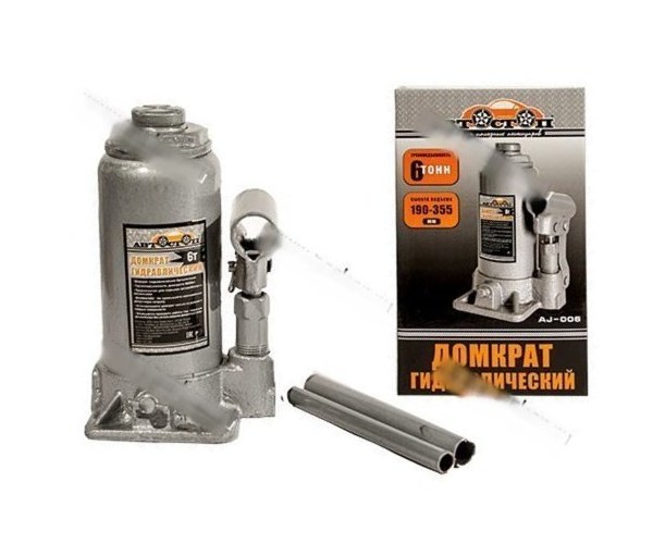 Домкрат гидравлический  6т бутылочный 185-375мм