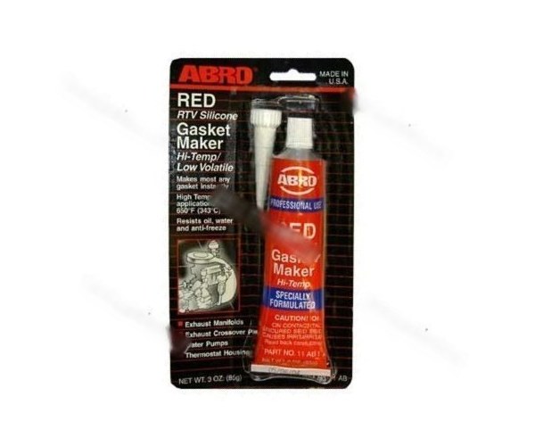 Герметик ABRO 85гр силиконовый красный