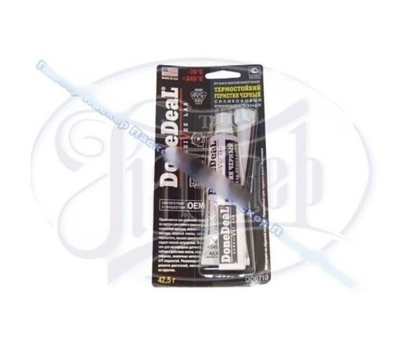 Герметик DoneDeal 6710 42,5гр силиконовый термостойкий черный