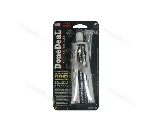 Герметик DoneDeal 6712 85гр силиконовый термостойкий черный