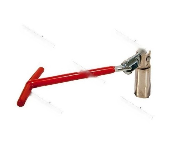 Ключ свечной 16мм с карданом никель усиленный