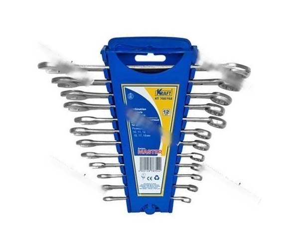 Ключи комбинированные 12 предметов 6-19 KRAFT Master 700762