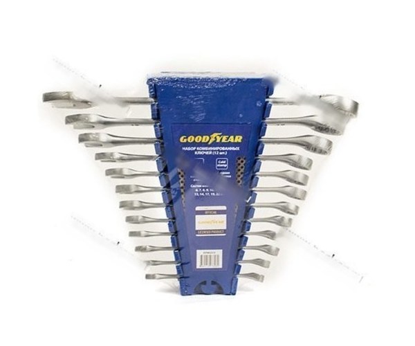 Ключи комбинированные 12 предметов 6-22 Goodyear GY002212