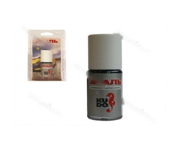 Краска 626 Мокрый асфальт металлик KUDO 15мл кисть