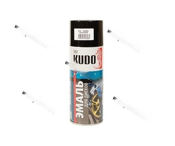 Краска для дисков Черная KUDO KU-5203 520мл аэрозольная