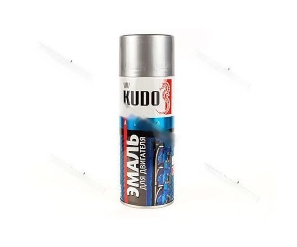 Краска для двигателя Серебряная KUDO KU-5132 520мл аэрозольная