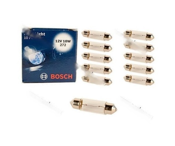 Лампа 12V10W SV8.5-8 35мм BOSCH 228