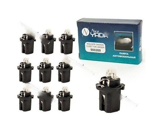 Лампа 12V1.2W BX8.5d Nord YADA с патроном