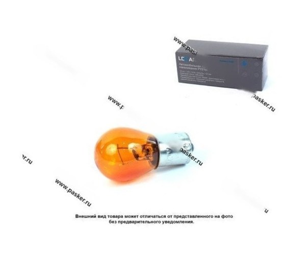 Лампа 12V21W BAU15s LECAR желтая