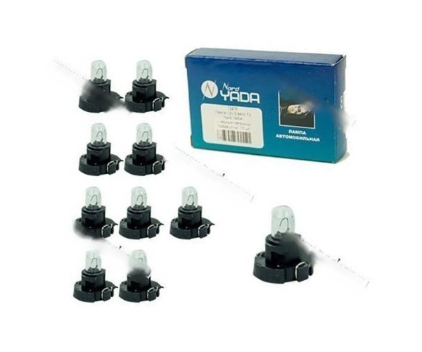 Лампа 12V0.84W Т3 Nord YADA с черным патроном
