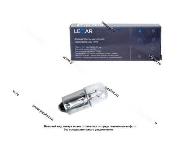 Лампа 12VT4W BA9s LECAR