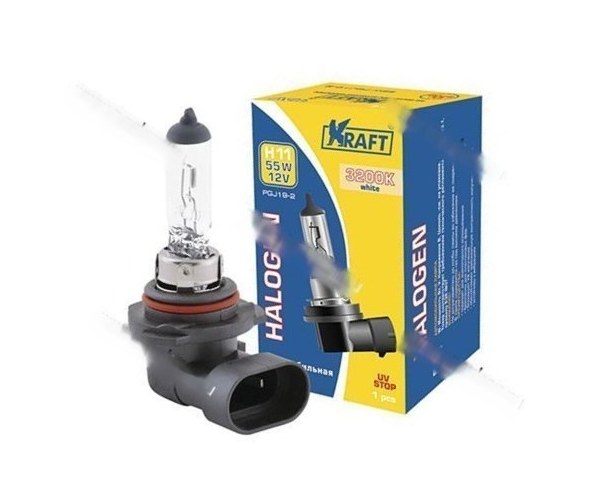 Лампа галоген 12V H11 55W PGJ19-2 KRAFT 700020