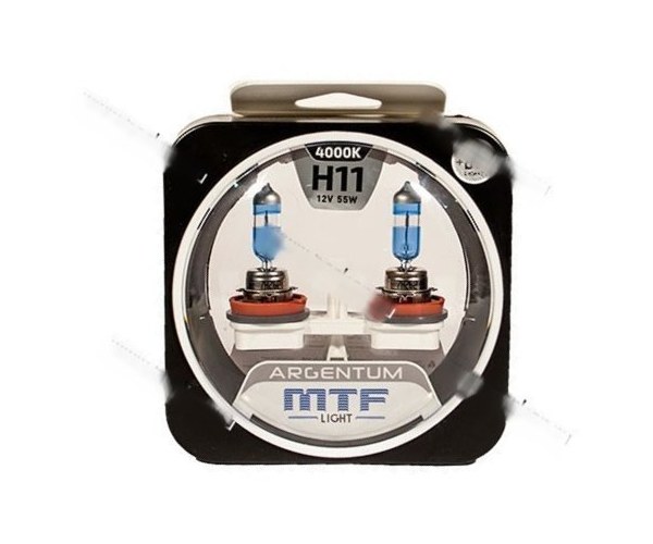 Лампа галоген 12V H11 55W PGJ19-2 MTF Argentum +80% 4000К