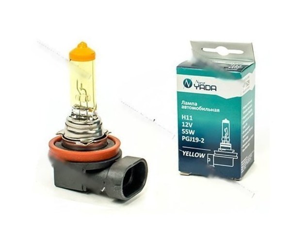 Лампа галоген 12V H11 55W PGJ19-2 Nord YADA YELLOW