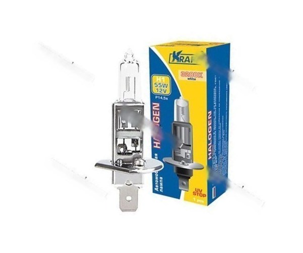 Лампа галоген 12V H1 55W P14.5s KRAFT 700000
