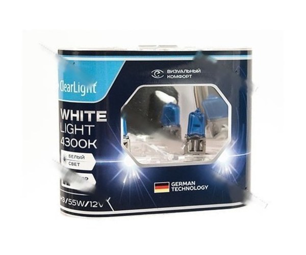 Лампа галоген 12V H3 55W Pk22s ClearLight WhiteLight MLH3WL 4300К