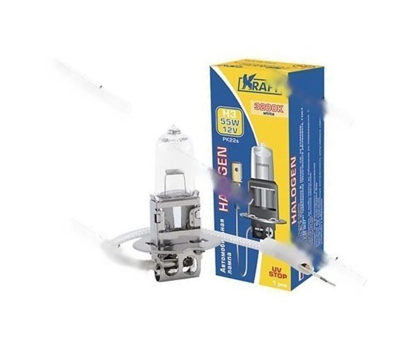 Лампа галоген 12V H3 55W Pk22s KRAFT 700006