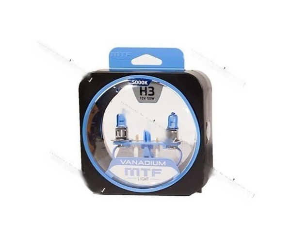 Лампа галоген 12V H3 55W Pk22s MTF VANADIUM 5000К