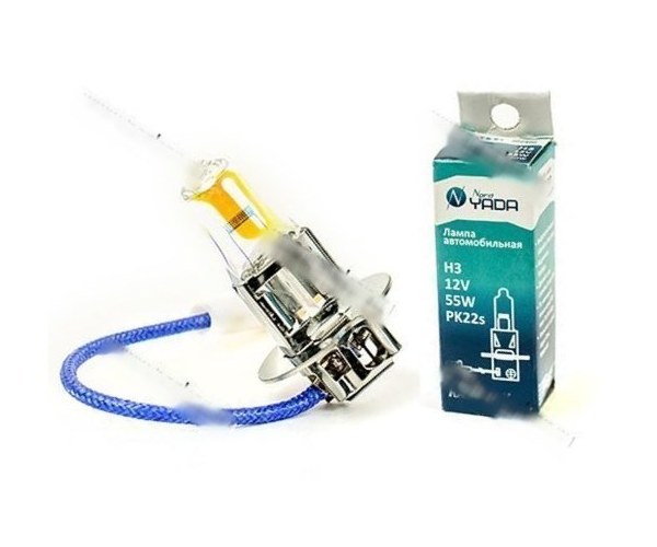 Лампа галоген 12V H3 55W Pk22s Nord YADA RAINBOW всепогодная