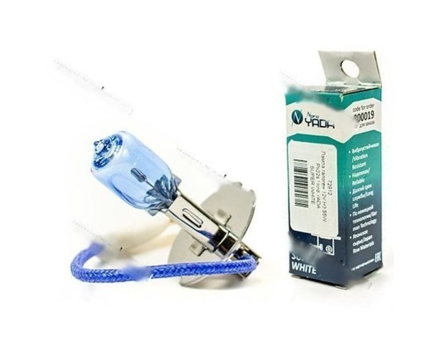 Лампа галоген 12V H3 55W Pk22s Nord YADA SUPER WHITE