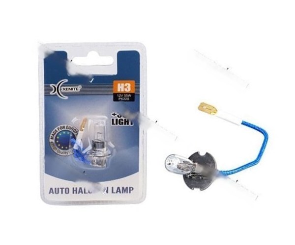 Лампа галоген 12V H3 55W Pk22s Xenite Standart +30% яркости