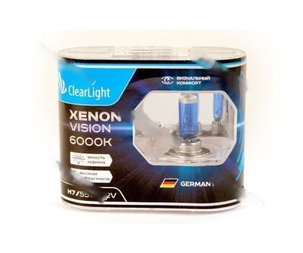 Лампа галоген 12V H7 55W PX26d ClearLight XenonVision MLH7XV 6000К