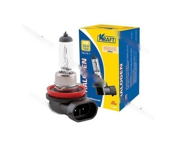 Лампа галоген 12V H8 35W PGJ19-1 KRAFT 700018