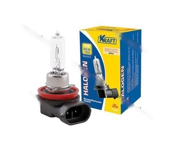 Лампа галоген 12V H9 65W PGJ19-5 KRAFT 700019