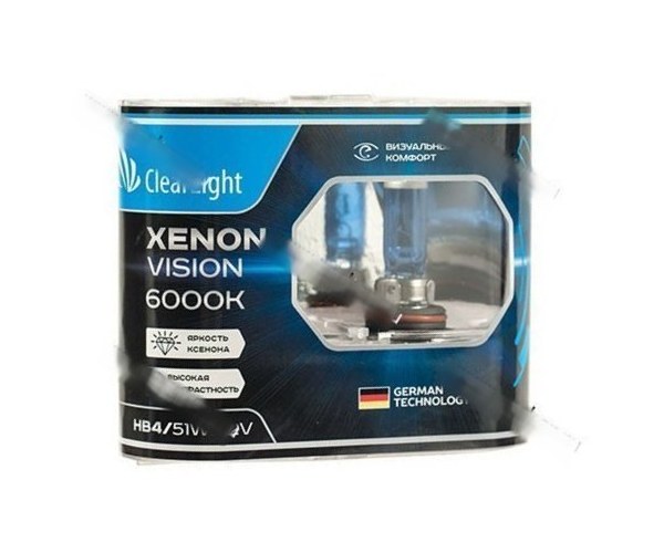 Лампа галоген 12V HB4 51W P22d ClearLight XenonVision ML9006XV 6000К