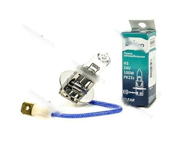 Лампа галоген 24V H3 100W Pk22s Nord YADA CLEAR