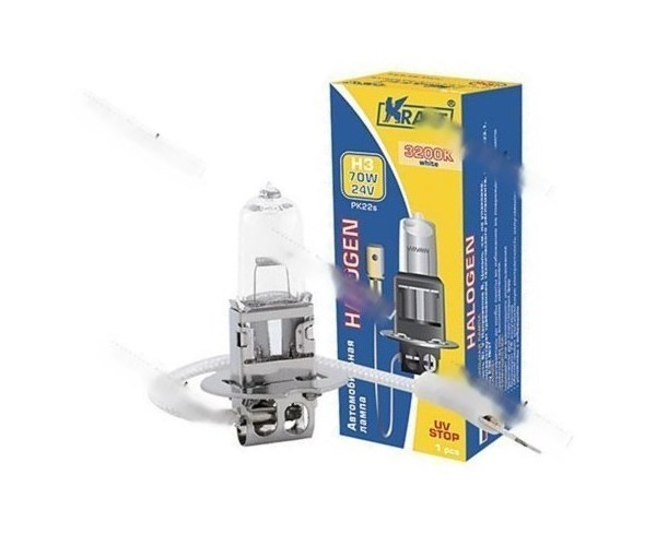 Лампа галоген 24V H3 70W Pk22s KRAFT 700008