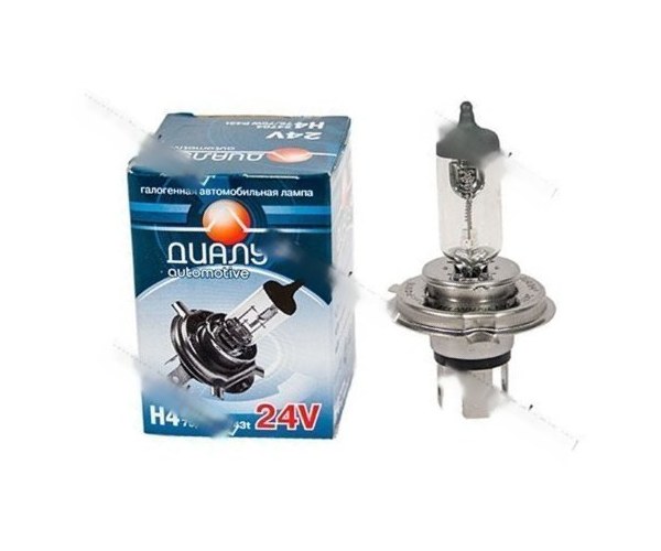 Лампа галоген 24V H4 75/70W P43t ДиаЛуч