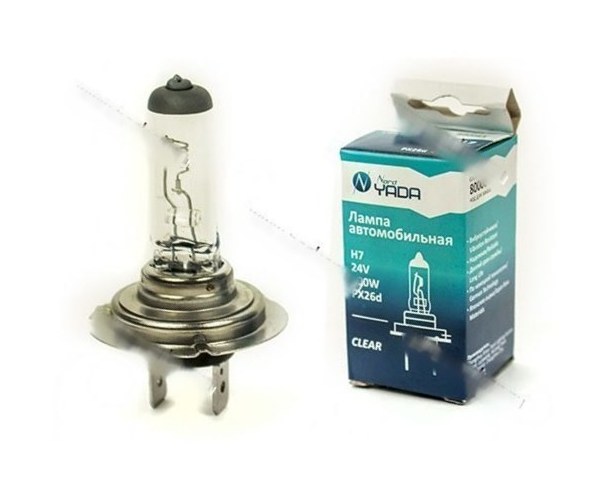 Лампа галоген 24V H7 100W PX26d Nord YADA CLEAR