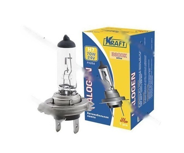 Лампа галоген 24V H7 70W PX26d KRAFT 700016