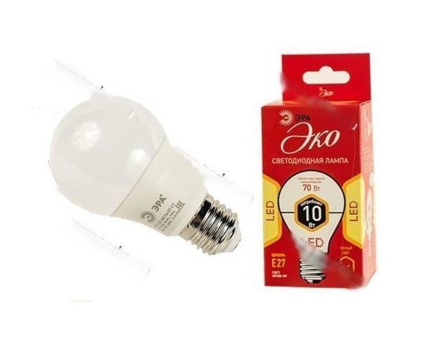 Лампа светодиодная ЭРА LED smd A60-11w-827-E27 теплый белый свет