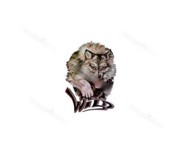 Наклейка Волк Wild 33,5х23,5см