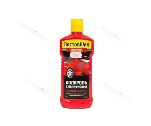 Полироль кузова Doctor Wax с полифлоном красная 300мл DW8417
