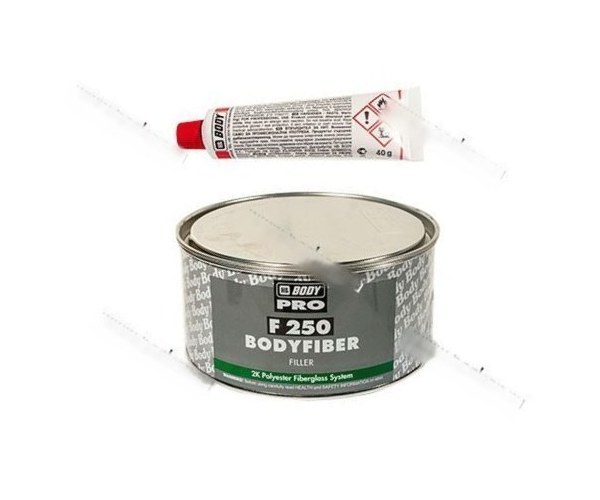 Шпатлевка HB BODY FIBER GLASS F250 стекловолокно 1500гр с отвердителем
