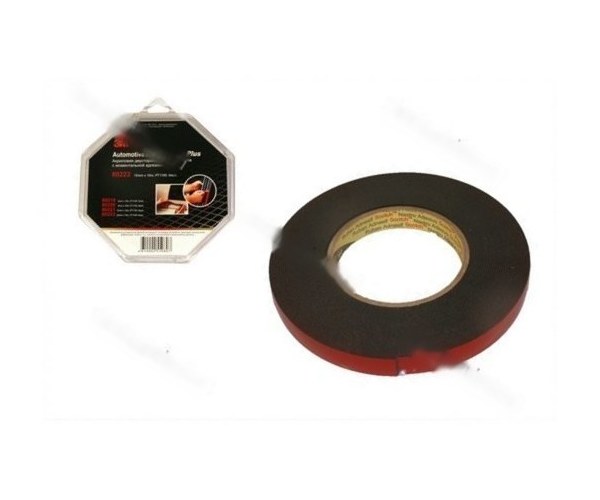 Скотч двухсторонний 15мм х 9,4м 3М 80222 для работы со стеклом