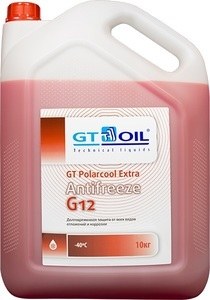 Антифриз G12 GT OIL GT Polarcool Extra готовый 10л (красный)