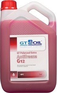 Антифриз G12 GT OIL GT Polarcool Extra готовый 3л (красный)