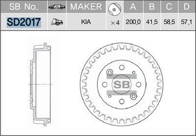 Барабан торм.KIA SPECTRA 1.6 (ИЖ) 01-
